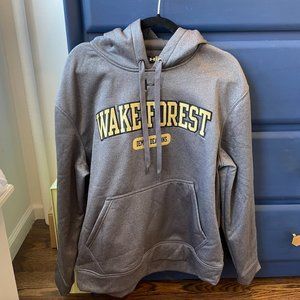 Under Armour Wake Forest Hooded Sweatshirt (Hoodie) Grey/Gray Mens Size Medium